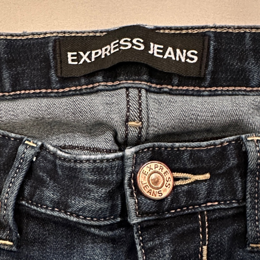 Express Women's Dark Blue Skinny Jeans - Picture 2 of 6